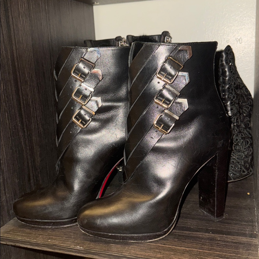 christian louboutin troop 120 buckled booties - Picture 3 of 7
